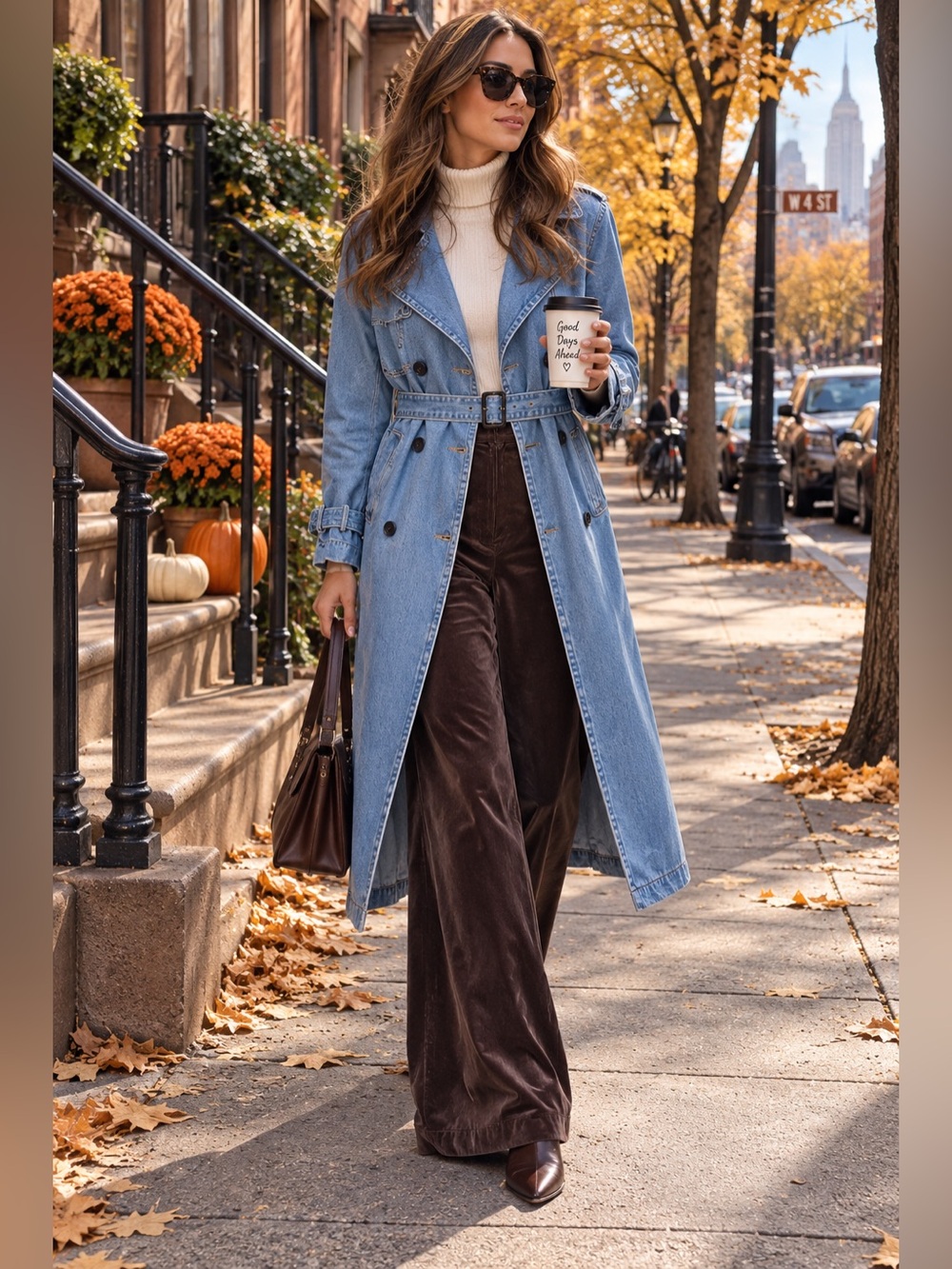 American Eagle Outfitters Denim Trench Coat - Small Blue